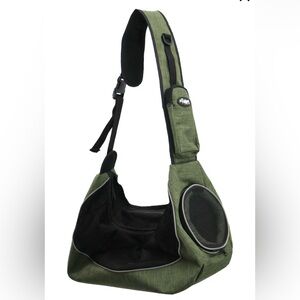 Petique Adjustable Sling Pet Carrier, Green